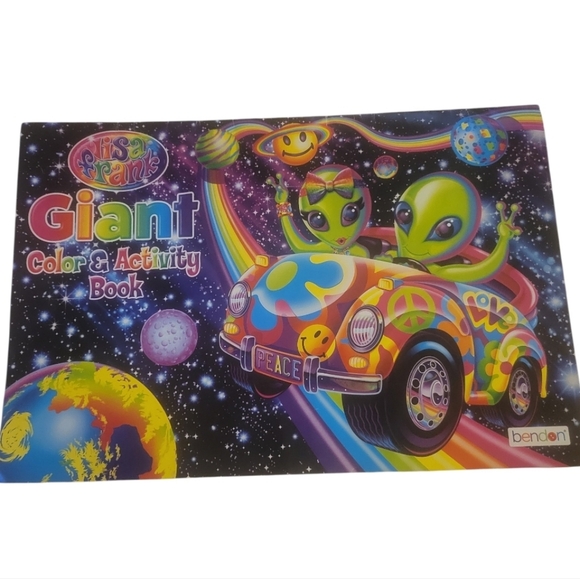 Lisa Frank Giant Color & Activity Book Other - NEW 2023 Lisa Frank Giant Color & Activity Book Vibrant Colors Bug Alien Peace